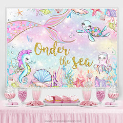 Lofaris Under The Sea Mermaid Happy Birthday Backdrop For Girls