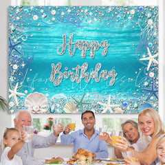 Lofaris Under The Sea Pearl Shell Happy Birthday Backdrop