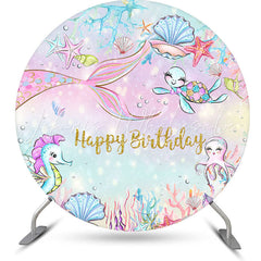 Lofaris Undersea Mermaid Coral Birthday Backdrop For Girls