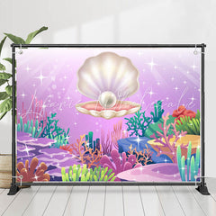 Lofaris Undersea Pearl Shell Coralline Birthday Backdrop