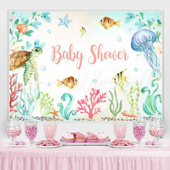 Lofaris Underwater Photoshoot Backdrop Summer Cartoon Fishes