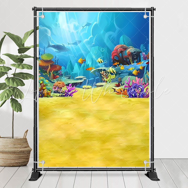 Lofaris Underwater World Cetacean Fish Birthday Backdrop