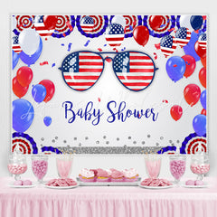 Lofaris Usa Flag Independence Day Baby Shower Party Backdrop