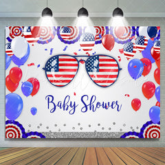 Lofaris Usa Flag Independence Day Baby Shower Party Backdrop