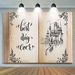 Lofaris Vintage Book Best Day Ever Birthday Party Backdrop