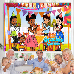 Lofaris Warm Family Celebration Birthday Cake Smash Backdrop