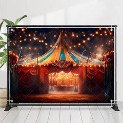 Lofaris Warm Light Huge Circus Tent Night Birthday Backdrop