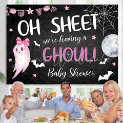 Lofaris We Are Having A Ghoul Halloween Baby Shower Backdrop