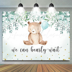 Lofaris We can bearly wait teddy bear baby shower Backdrop