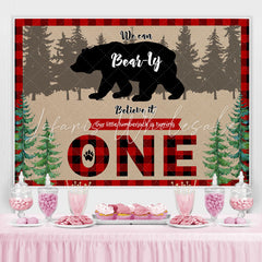 Lofaris We Can Brarly Believe It 1St Birthday Backdrop for Boy