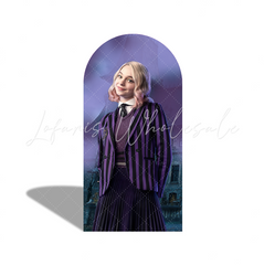 Wednesday Addams Birthday Party Arch Backdrop Wall Cloth Cover