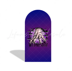 Wednesday Birthday Party Arch Backdrop Wall Cloth Cover