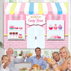 Lofaris Welcome My Candy House Happy Birthday Backdrop For Girl