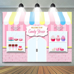 Lofaris Welcome My Candy House Happy Birthday Backdrop For Girl