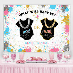 Lofaris What Will Baby Be Gender Reveal Graffiti Shower Backdrop