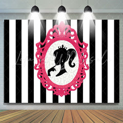 Lofaris White And Black Stripe Princess Photo Backdrop For Girl