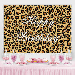 Lofaris Wild Leopard Themed Happy Birthday Backdrop For Adult