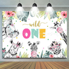 Lofaris Wild One Safari Floral Boho 1st Birthday Backdrop