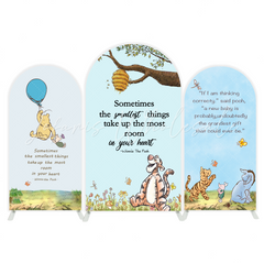 Winnie the pooh arch Birthday Party Arch Backdrop Wall Cloth Cover