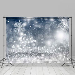 Lofaris Winter Ice Crystals Bokeh Christmas Party Backdrop