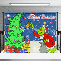 Lofaris Winter Monster Snowflake Tree Christmas Backdrop