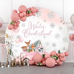 Lofaris Winter Onederland Truck Round 1st Birthday Backdrop