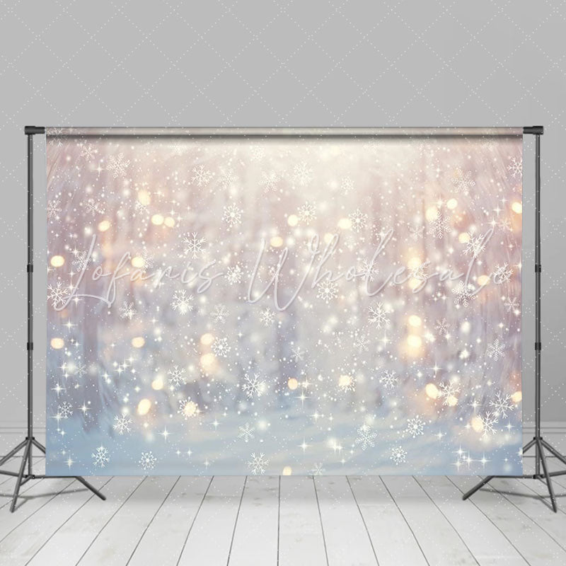 Lofaris Winter Snowflake Bokeh Photoshoot Christmas Backdrop