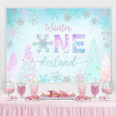 Lofaris Wonderland Snowflake Bokeh Photo Backdrop Winter