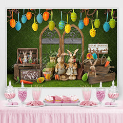 Lofaris Wood Box And Bunny Cute Baby Shower Backdrop