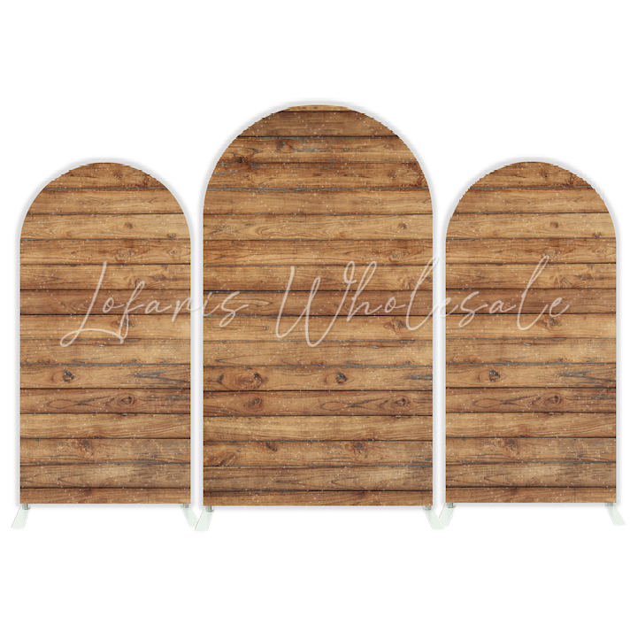 Wooden board Birthday Party Arch Backdrop Wall Cloth Cover