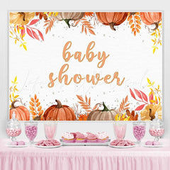 Lofaris Yellow Pumpkin Baby Shower Backdrop for Photoshoot