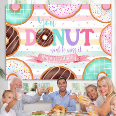 Lofaris You Donut Want To Miss It Sweet Happy Birthday Backdrop